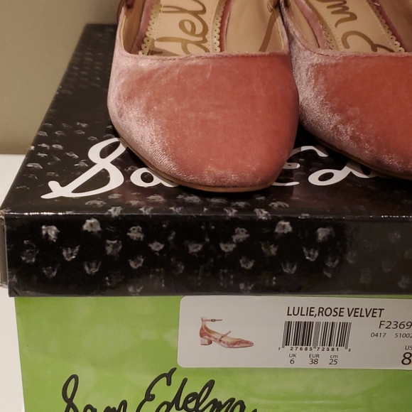 Sam Edelman Lulie Mary Jane Pumps Rose Velvet - Picture 10 of 10